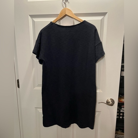 Anthropologie Sunday In Brooklyn Size M Navy Blue Knee Length dress w/ buttons - Picture 2 of 7